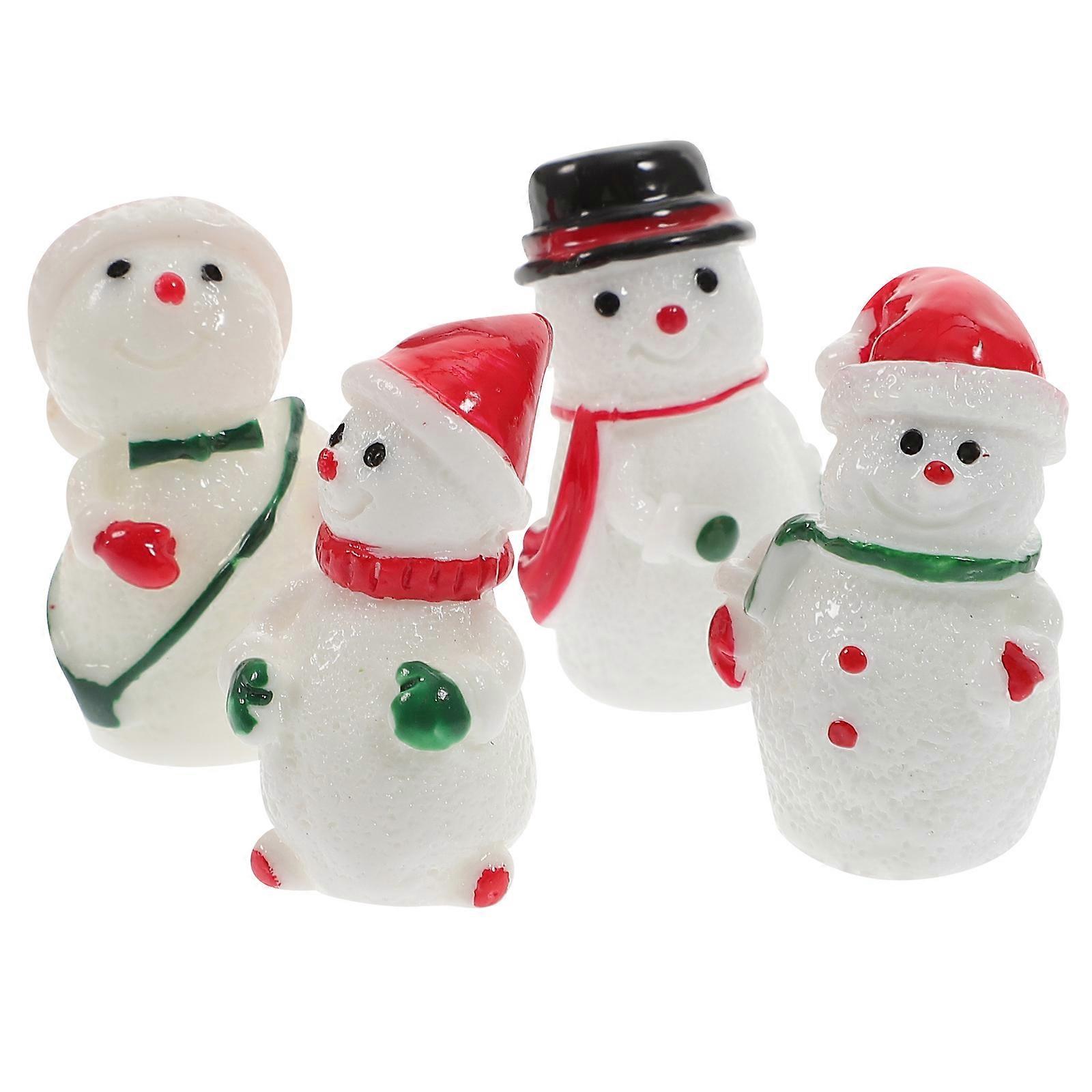 Decorative Snowman Resin Figurines for Home Use 16Pcs Collection