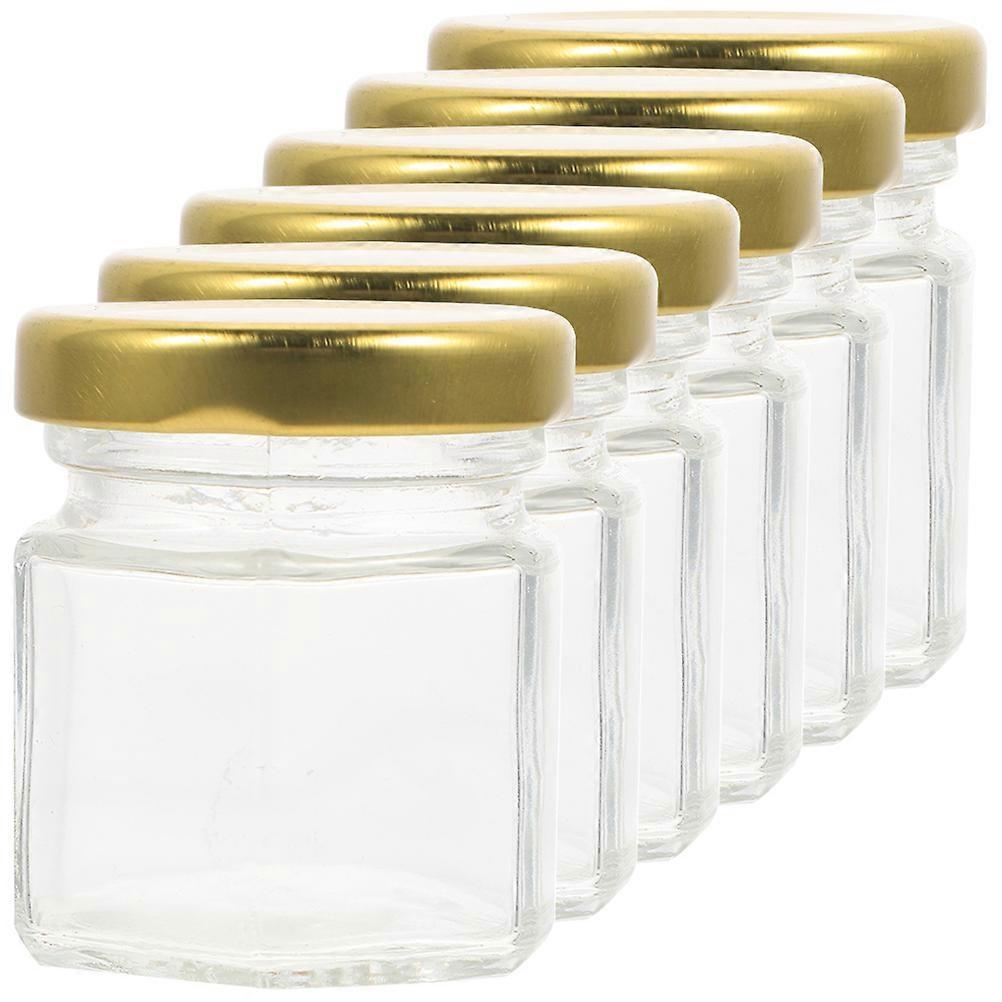 Sweet Jars Honey Jars with Lids Dining Room Use Transparent 6Pcs Easy-to-Open Design Food Storage
