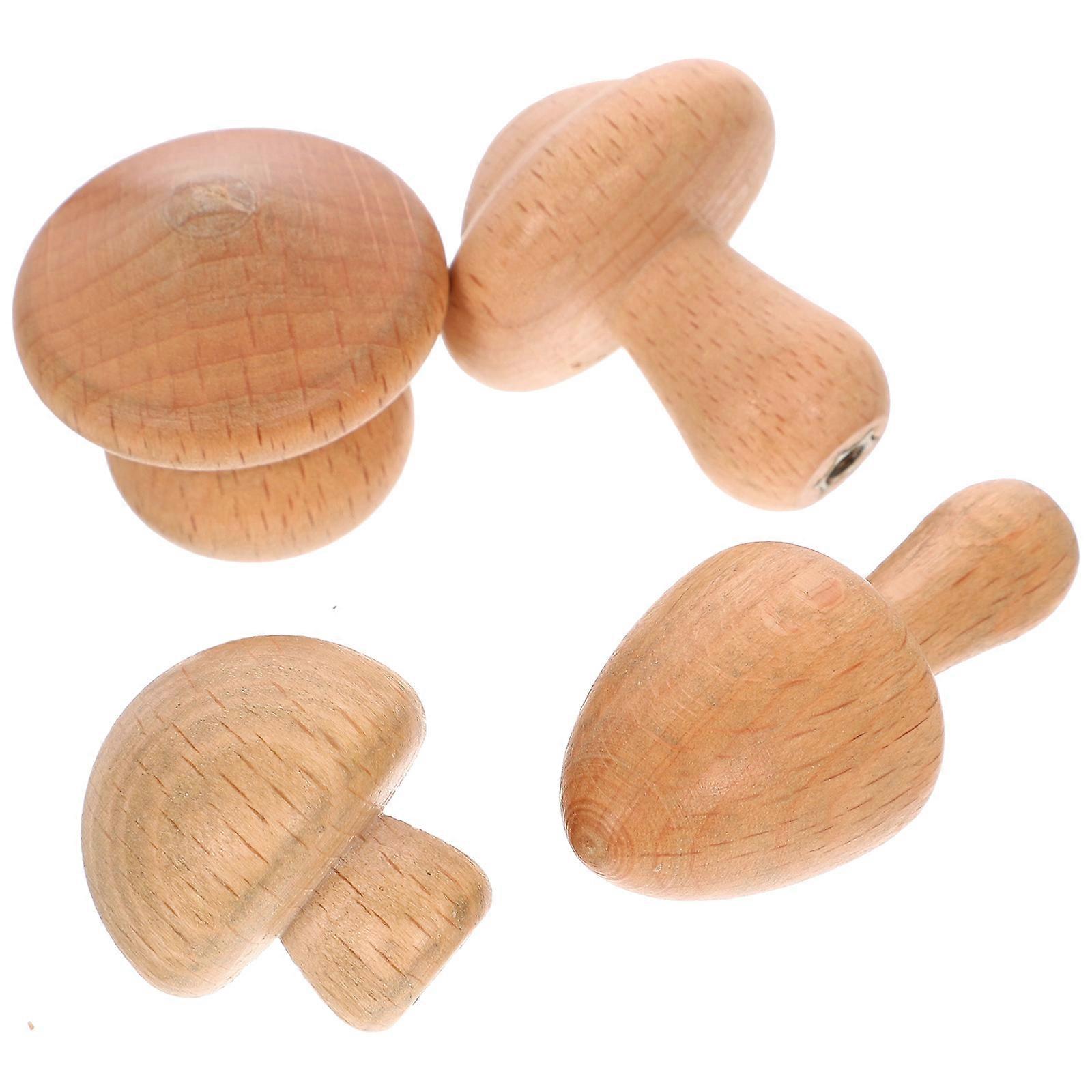 Nail Free Wooden Mushroom Hooks for Hanging 16Pcs Wall Coat Hooks