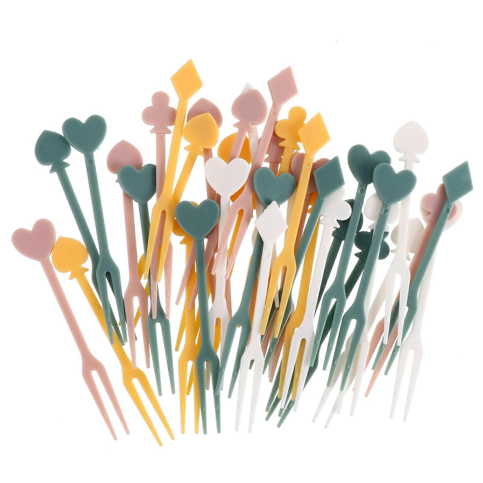 Fruit Sticks Fruit For Drink Decorations 9x1.6cm Material 72Pcs