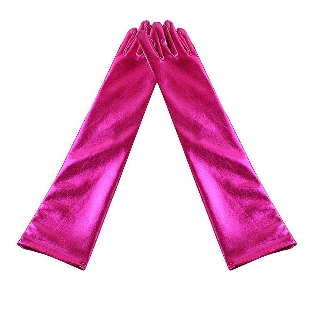 Makeup Gloves Bright Cloth Gloves for Dance Rosy Color