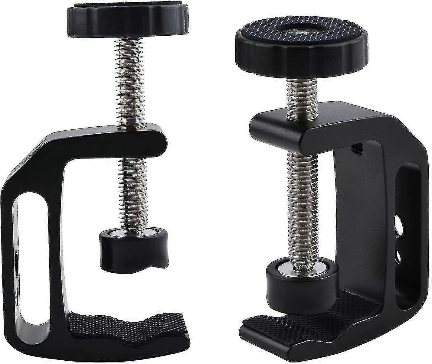 Universal C-clamp, 2pcs Aluminum Alloy Universal C Table Desk Clamp With 1/4 And 3/8 Thread Hole