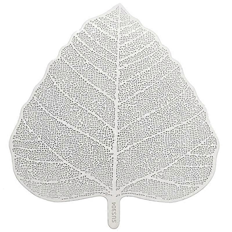  Stainless Steel Handmade Leaf Strainer,(Silver)