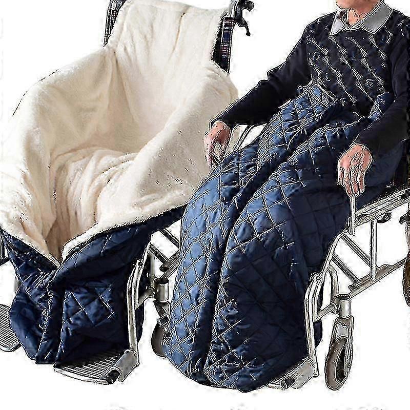 Comfortable wheelchair footmuff with cashmere lining for cold weather