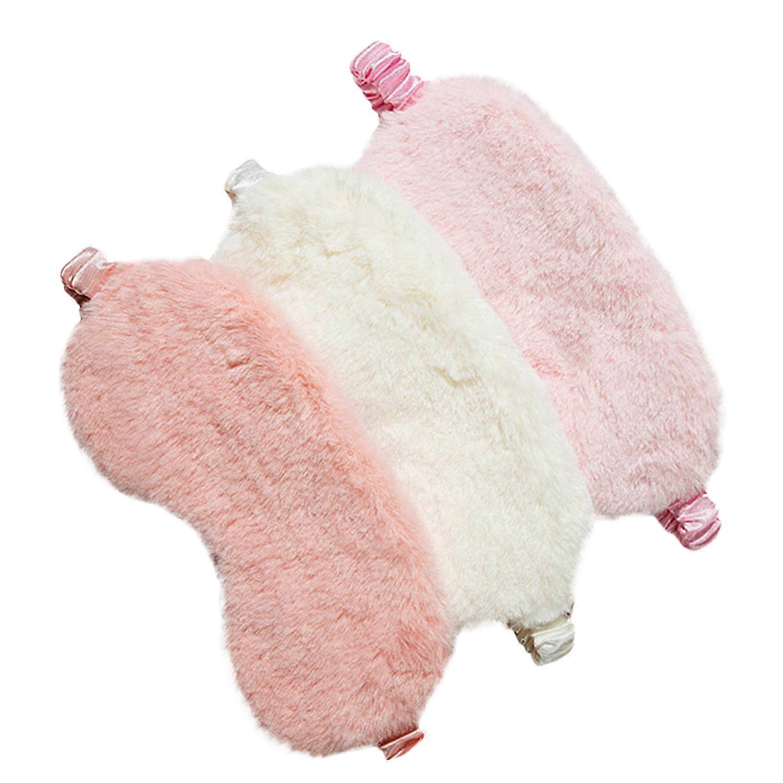 Plush Eye Blindfold Creative Eye Cover for Daily Use 12Pcs Assorted Color