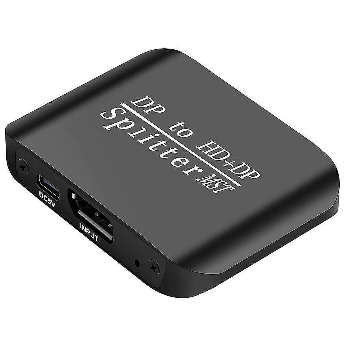 DP to DP+ HDMI-Compatible Splitter 1 in 2 Out DisplayPort to DisplayPort Adapter MST Computer MST Hu