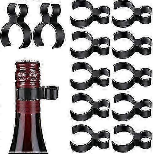 12 قطعة زجاجة شمبانيا ماسة حامل واحد مقاطع السلامة زجاجة بلاستيكية سوداء خدمة الماسات مقاطع لحفلات عيد الميلاد شمعة الزفاف سيريم