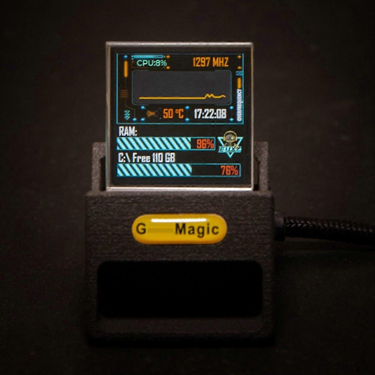 Bitcoin Stock Ticker Monitor Weather Digital Display Clock Black