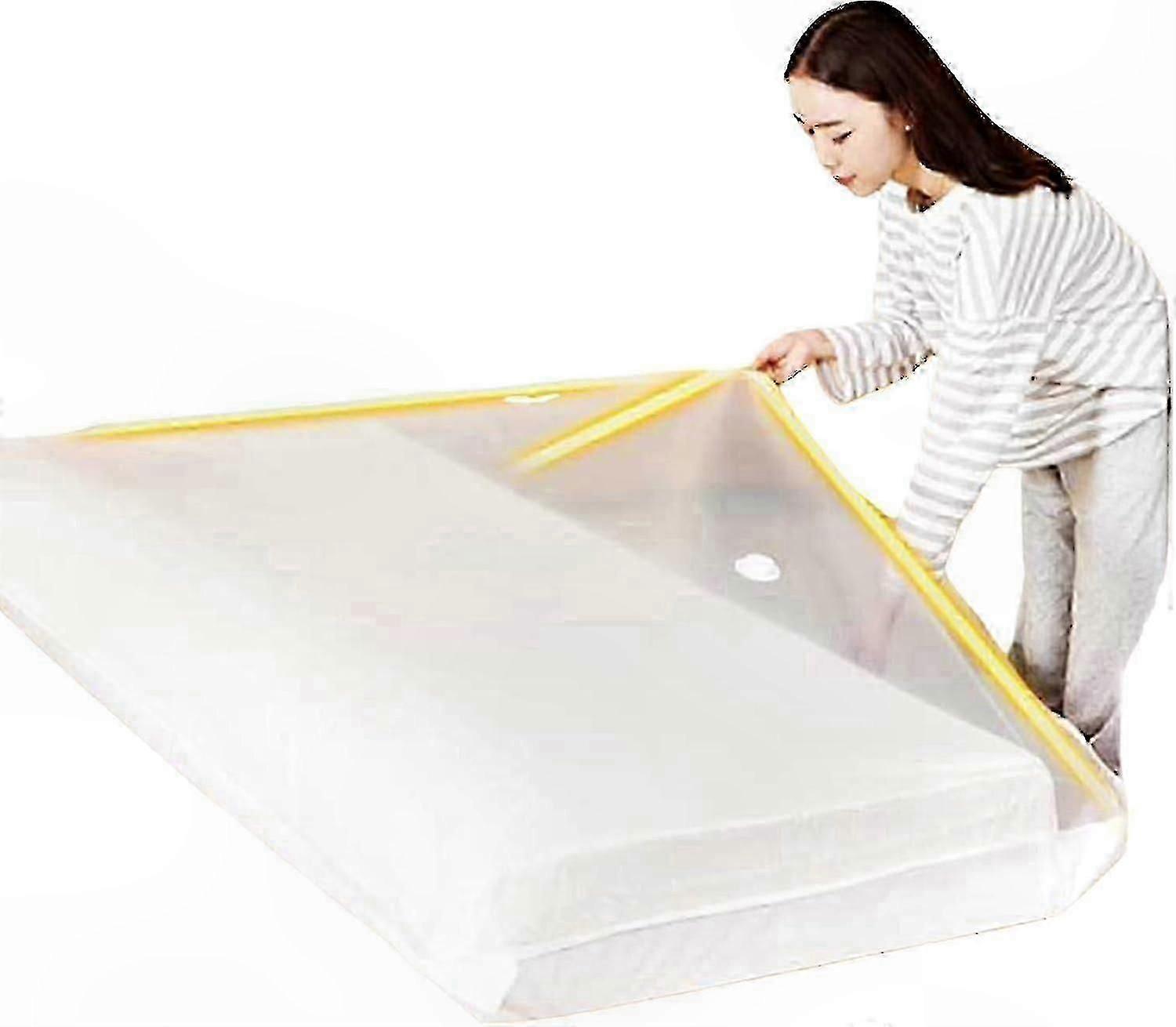 Extra Large Vacuum Sealed Bags for Mattresses and Clothing, 220 x 100 cm Storage Solution for Moving and Storing Foam Mattresses, Space-Saving Compres