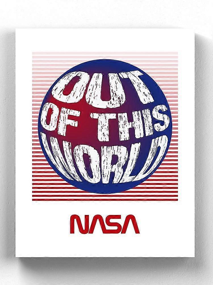 NASA Out Of This World Grunge Text Wrapped Canvas  -NASA Designs,-ouyab1438