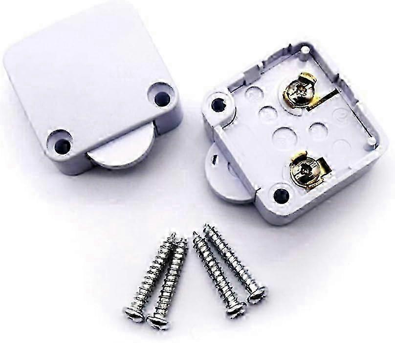 2Pcs Door Cabinet Switch Automatic Light Switch for Cupboards Ignition Door Light Open When Switch is Pushed 25-26