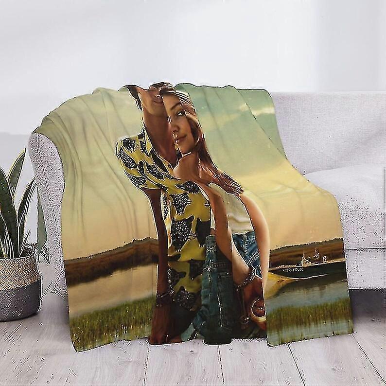 Cobertor Outer Banks com nome personalizado, cobertor estampado de flanela macia, lã quente, cobertores para videogames, para casa, cama, sofá, colchas