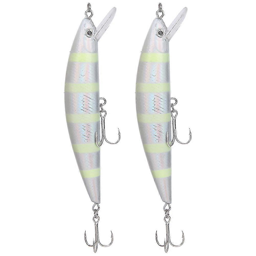 25-26 2PCS Sinking Minnow Lure Tongue Plate Artificial Simulation Lifelike Bait Fishing Tackle