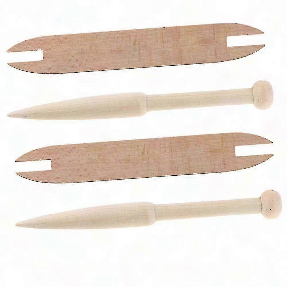 Weaving Shuttle Sticks Made of Wood for Knitting and Crochet Projects