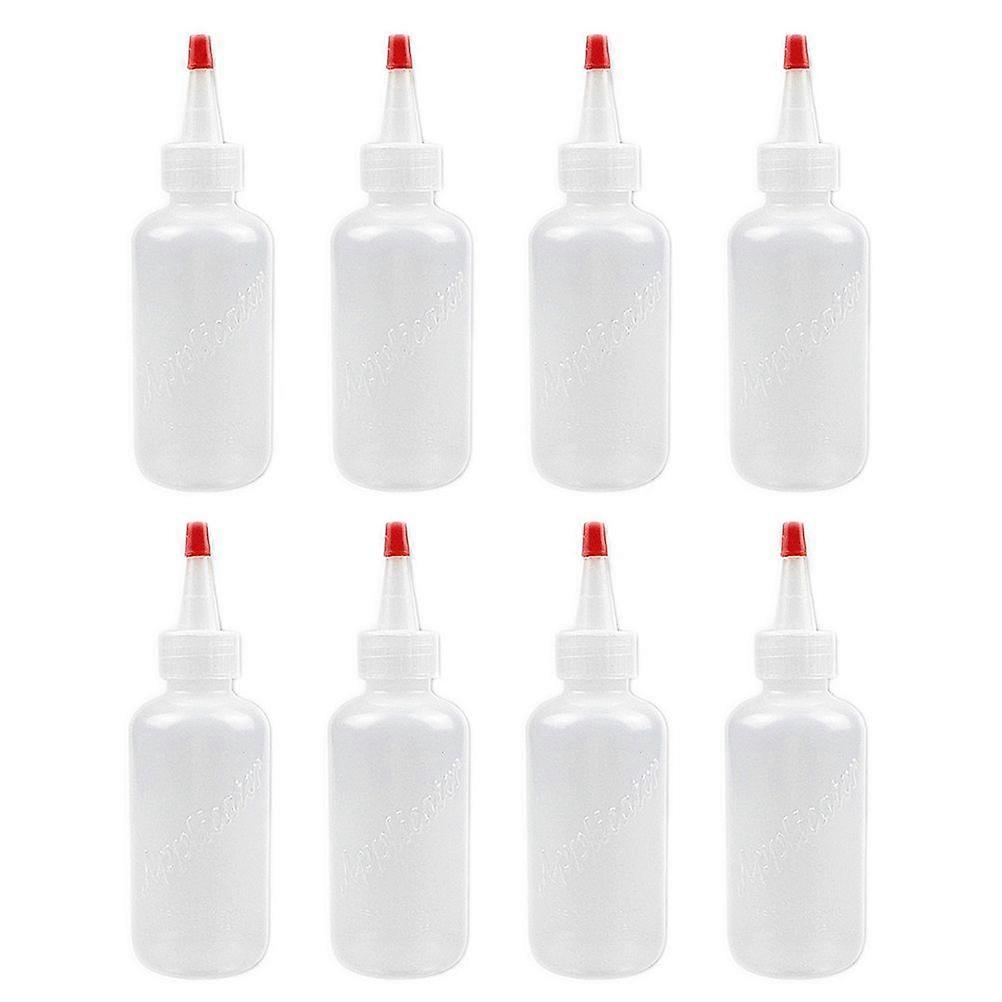 8pcs Multi-fiunctional Glue Bottle Tip Applicator Bottle Plastic Squeeze Bottle Durable Liquid Dispenser (120ml)