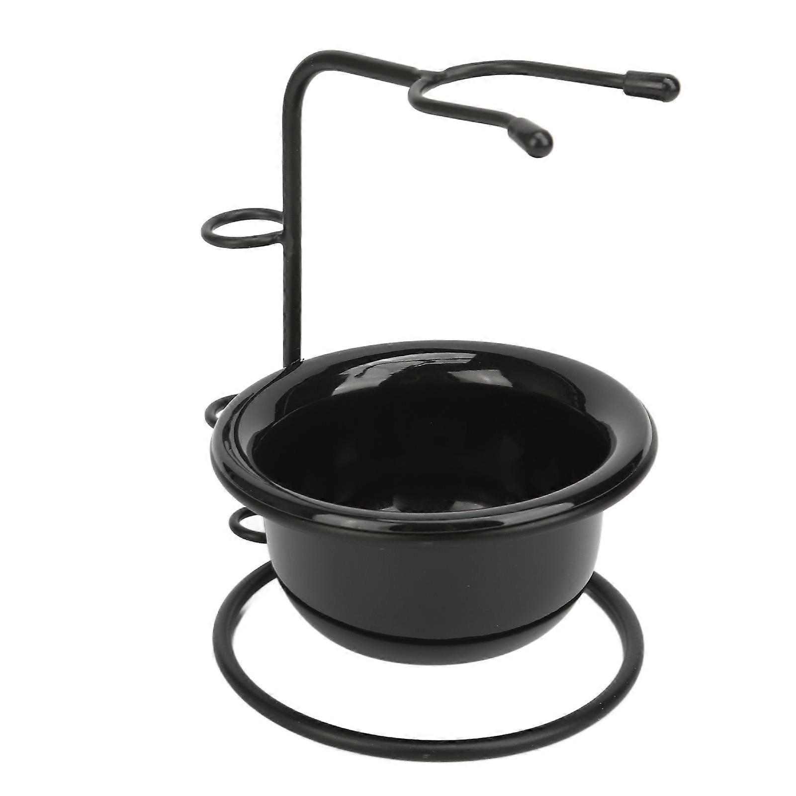 2pcs Metal Shaving Brush Stand with Bowl Stable Base Dust Proof