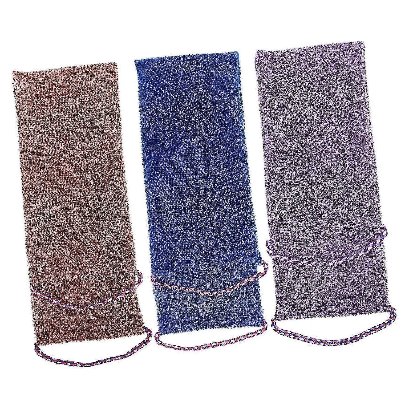 3Pcs Exfoliating Bath Scrubber Towels Lightweight Shower Back Scrubber Soft Body Exfoliator Cloth for Deep Cleansing for Daily Use Compact and Durable