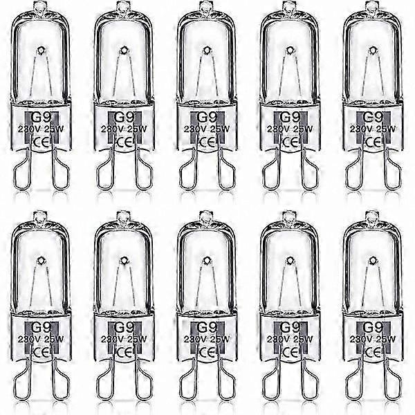 Halogen G9 Bulbs, 60W 230V, 10-Pack Energy Efficient Warm White Light