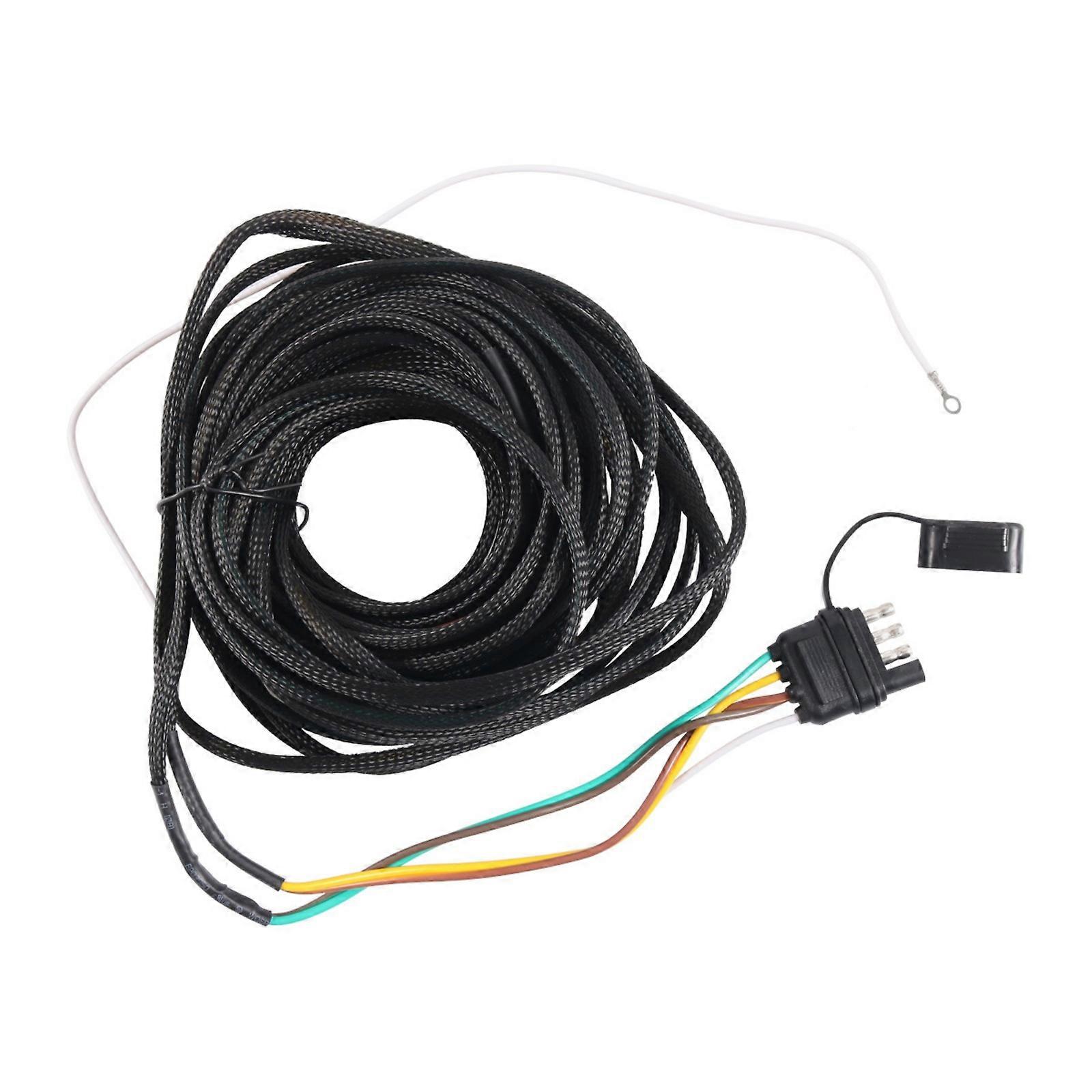 4 Way 5 Wire Y Style Trailer Wire Harness 26Ft Braided Cord For Easy Installation On Boat Horse Utility Trailers Multicolor
