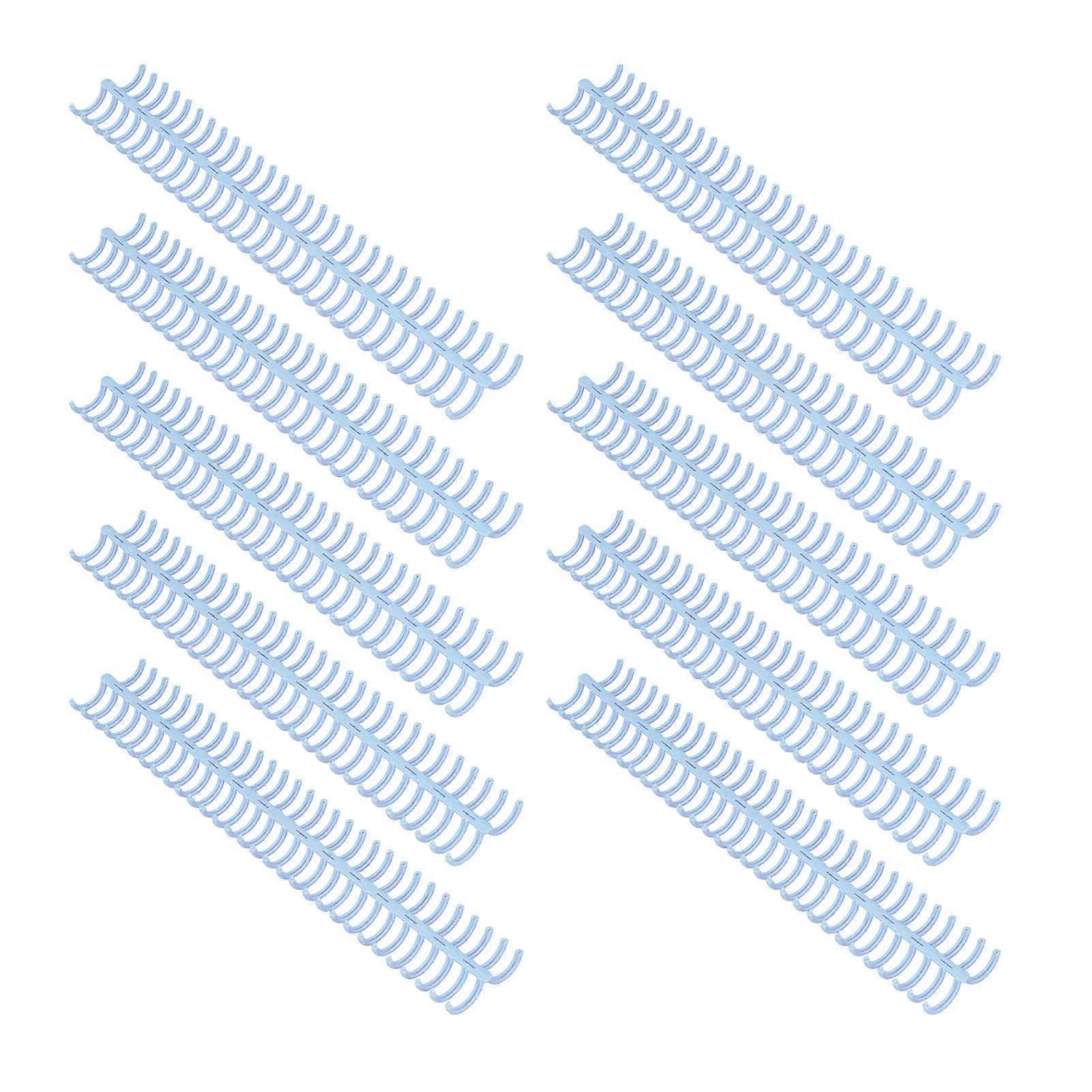 10 Pcs Binding Comb 19mm 30 Ring 150 Sheet Capacity Plastic Comb Binding Spines for A4 B5 A5 Paper Light Blue