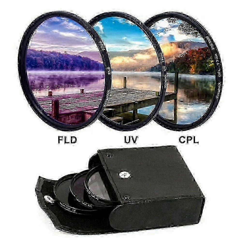 Professional Uv Cpl Polarizer Fld Photo Photography Filter Kit For Slr Camera