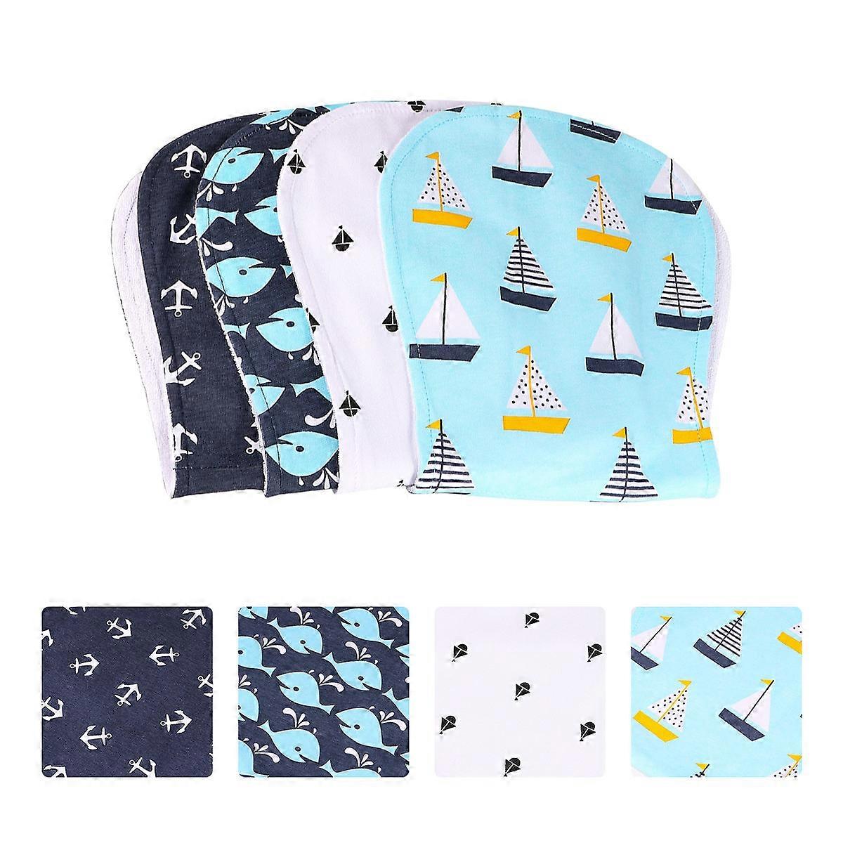 Burp Cloth Feeding Towel for 4Pcs Assorted Color