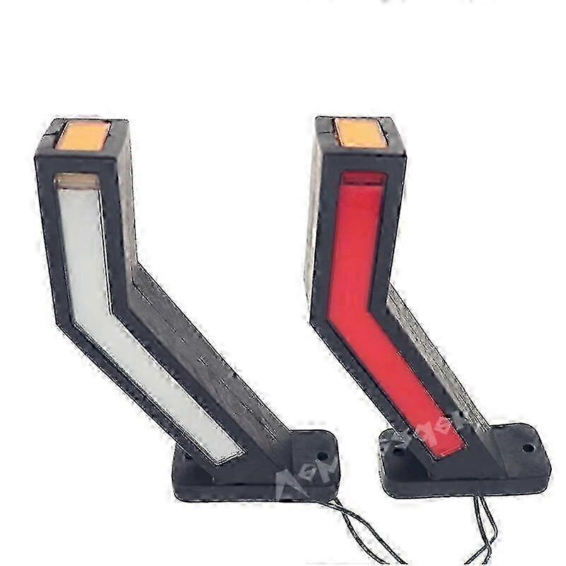 2Pcs 12V 24V Dynamic Turn Signal Indicator Side Marker Light for Vehicles