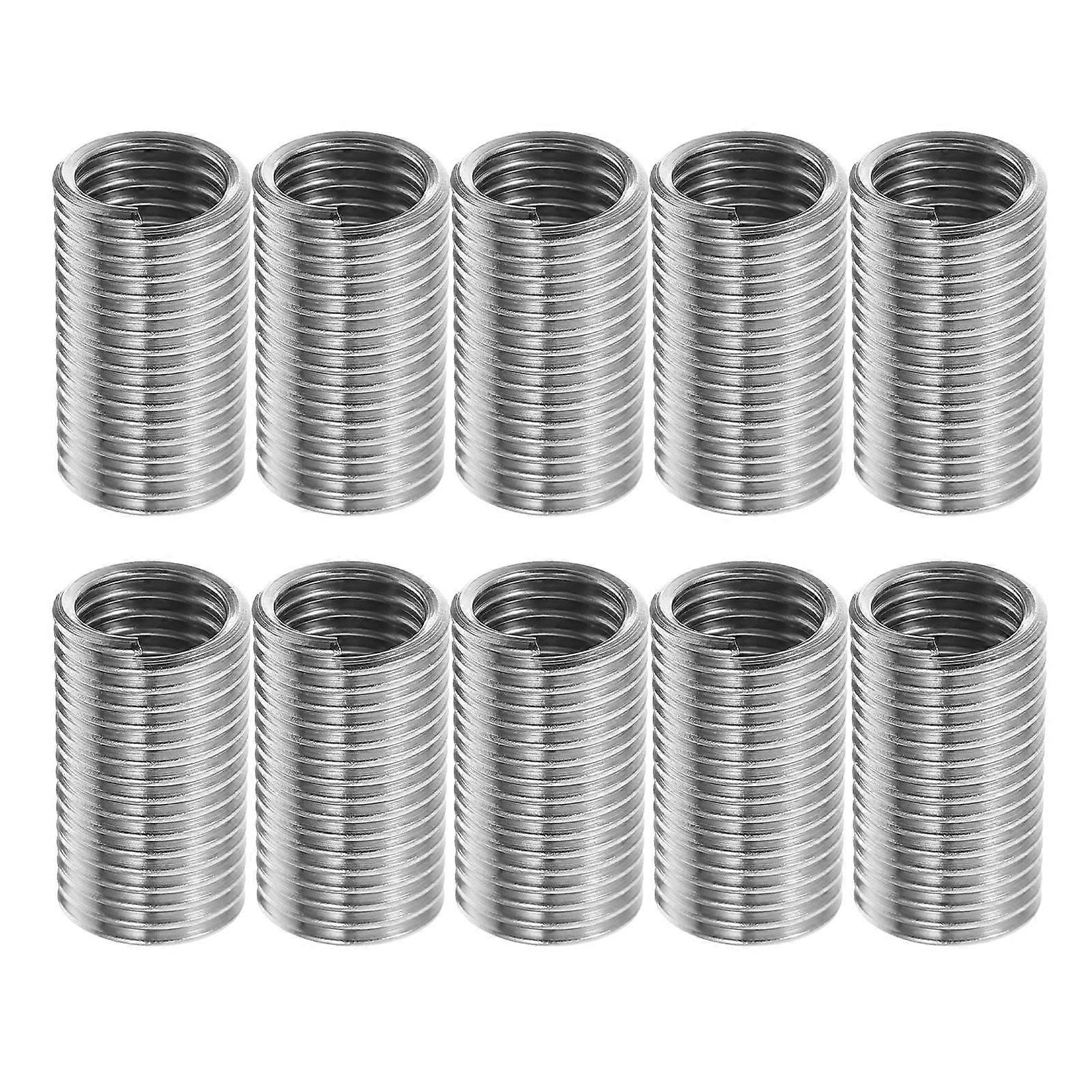 Threaded Repair Inserts Stainless Steel Screw Sleeve Kit 10Pcs for Machine