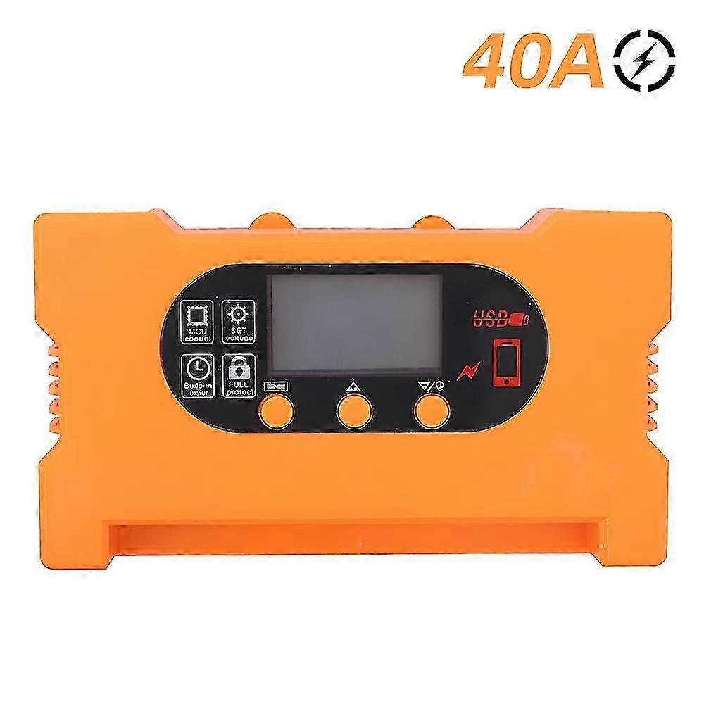 40a Solar Charge Controller 12v/24v Solar Panel Intelligent Regulator