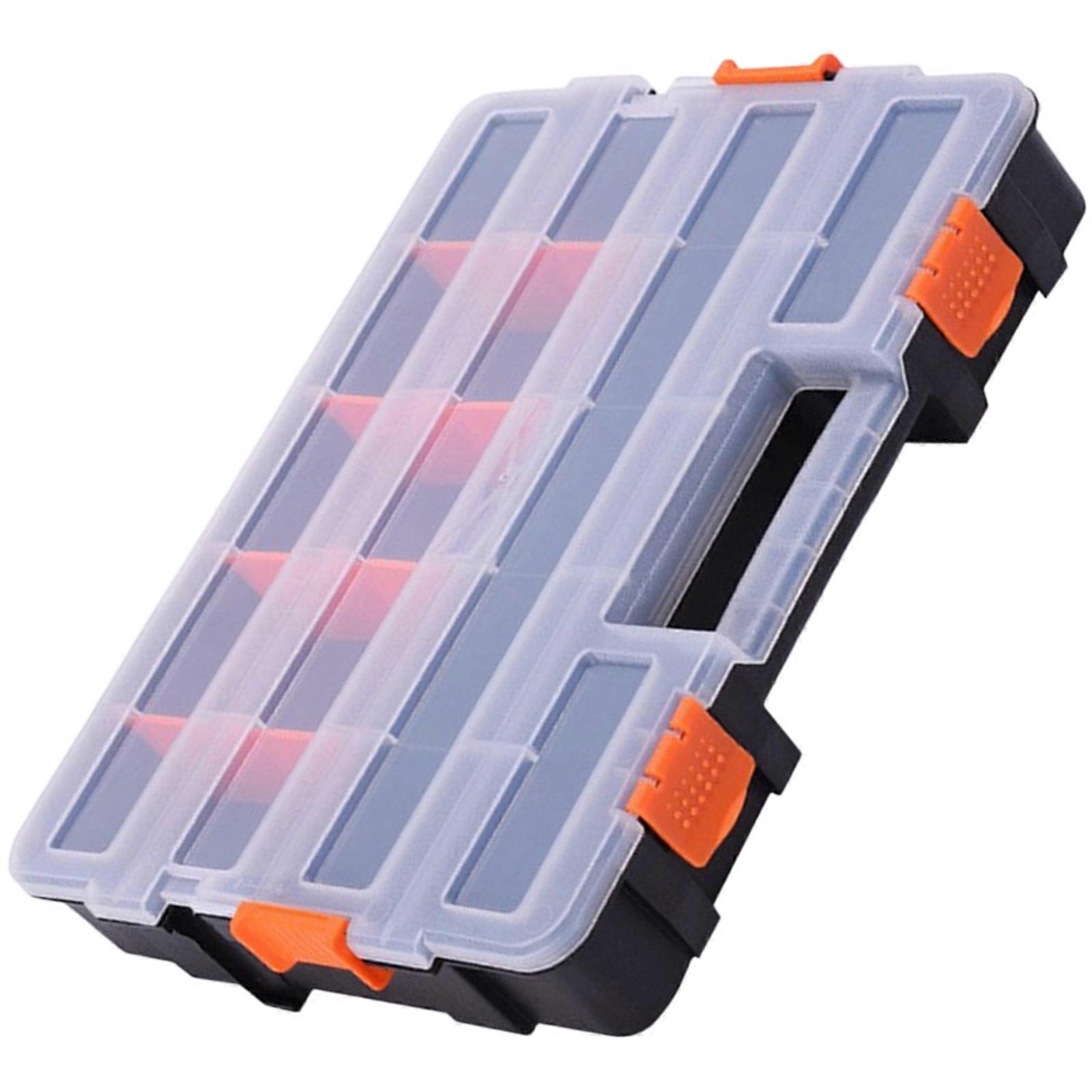 Compact Handheld Plastic Storage Case Featuring Layered Compartments For Efficient Home Or Jobsites Use Multicolor