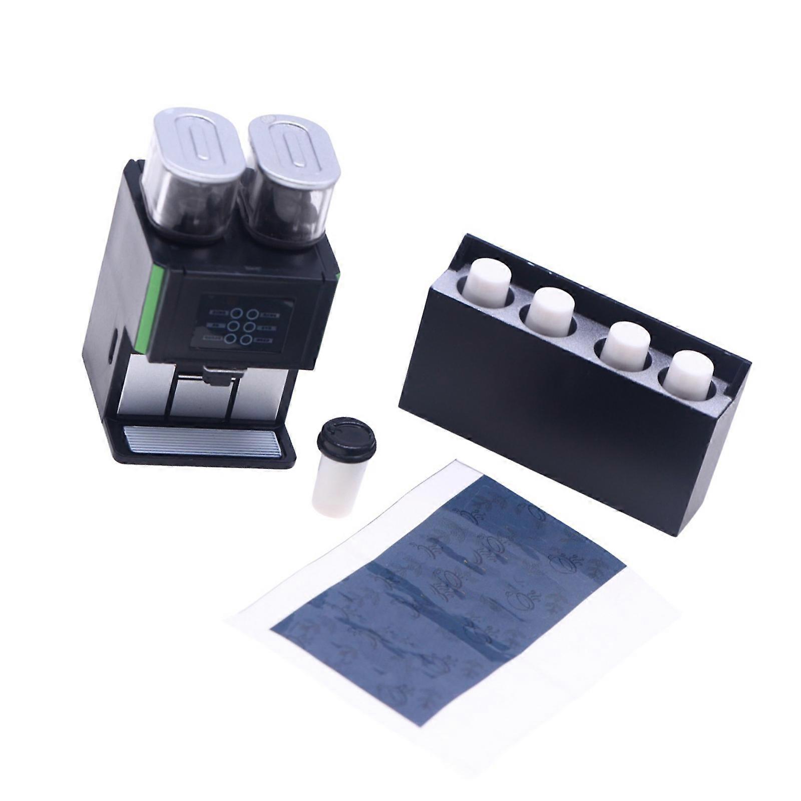 Tiny Coffee Maker Toy With Movable Divisions Model House Furniture Realistic Plan For Pretend Play Display Multicolor