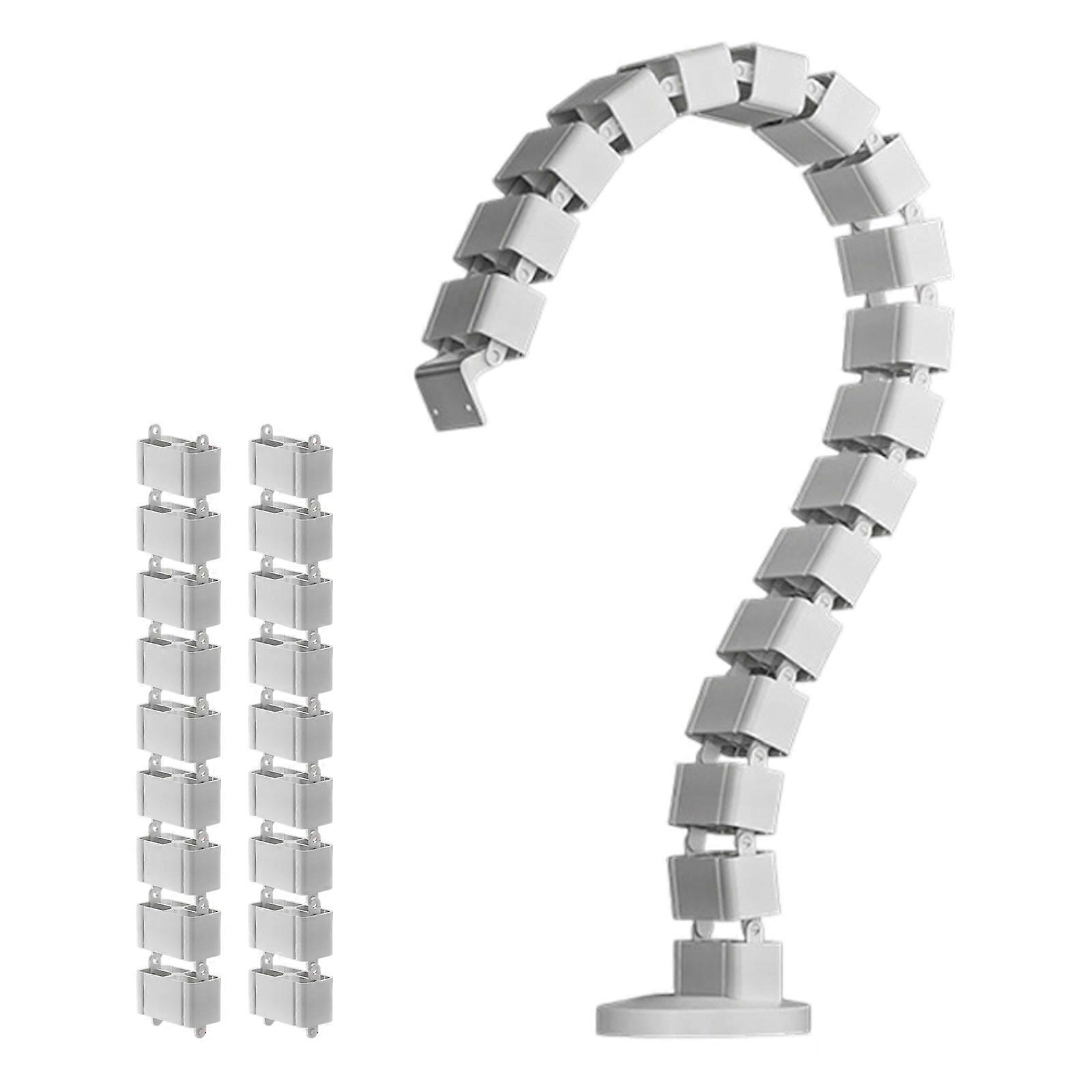 Office Desk Wire Concealer Square Tube ABS Plastic Cable With Modular Design For Flexible Arrangement  White