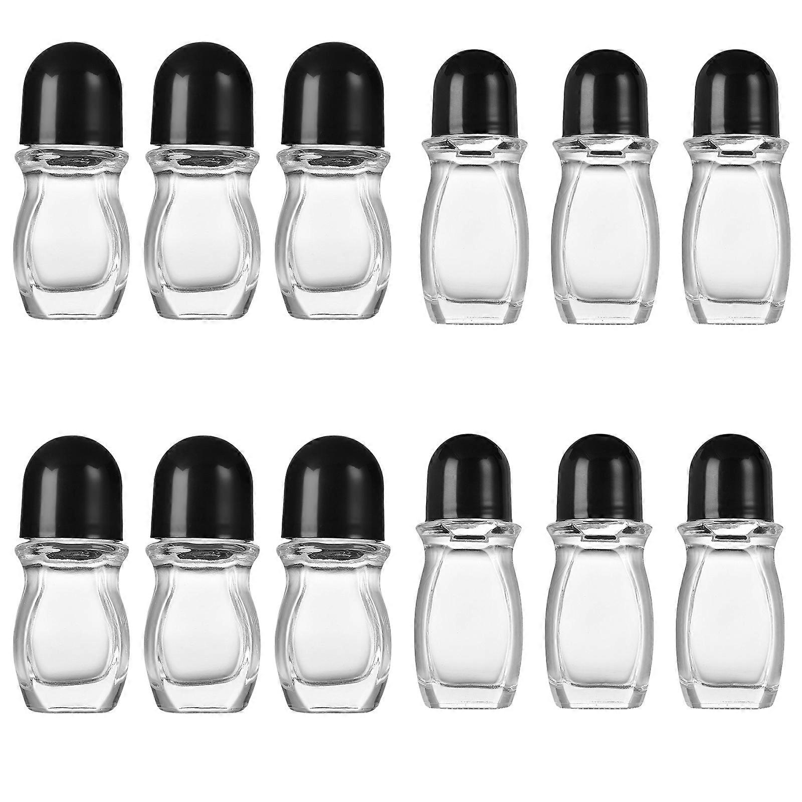 12pcs 30ml 50ml Glass Bottles with Lid Reusable Storage Container Leak Proof Glass Bottles for Beauty Enthusiasts Multicolor