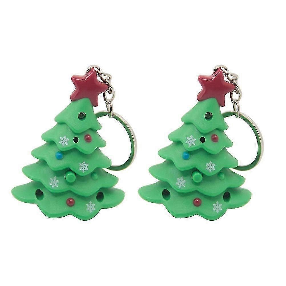 LED keychain with sound for Christmas 6Pcs