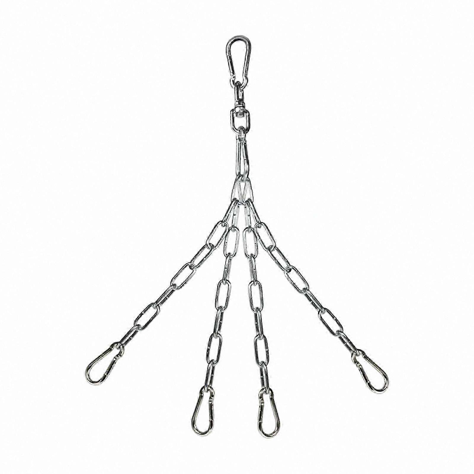 Durable Stainless Steel Swivel Chain with 4 Snap Hooks for Punching Bag Installation