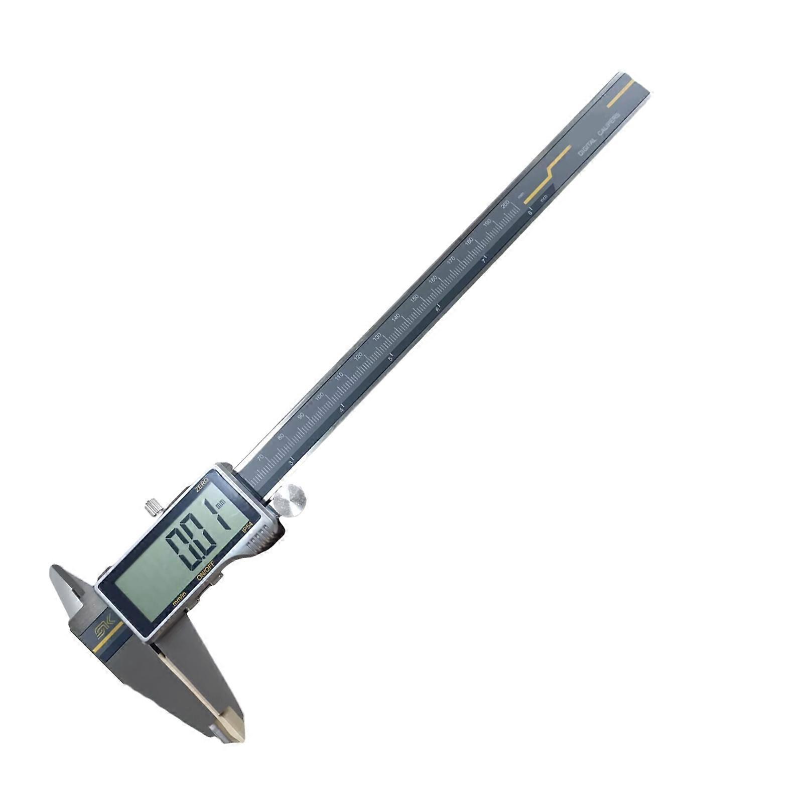 LCD Digital 150mm/200mm/300mm Vernier Caliper Stainless Micrometer Gauge Precise Measuring Tool for Engineer Carpenter Multicolor