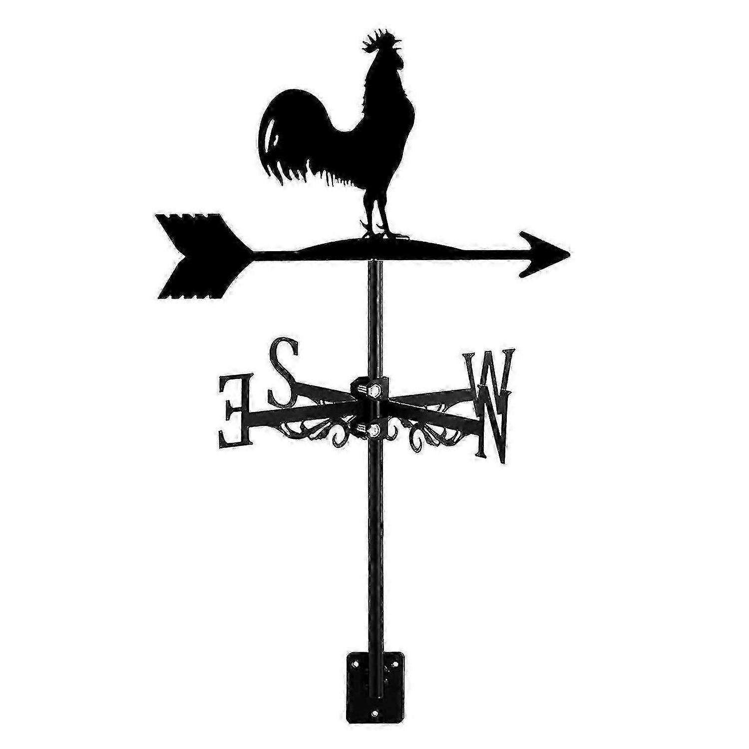 Chicken Weathervane for Garden - Wind Direction Indicator (Rooster Design)