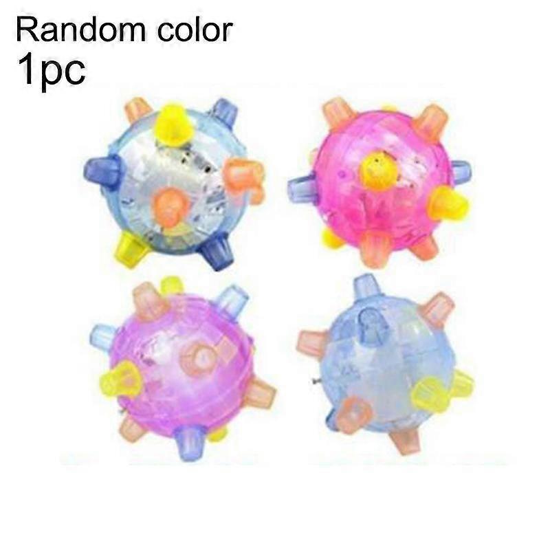 Flash Dancing Ball LED Jump Activated Dog Toy Interactive Light Up Ball For Active Pets