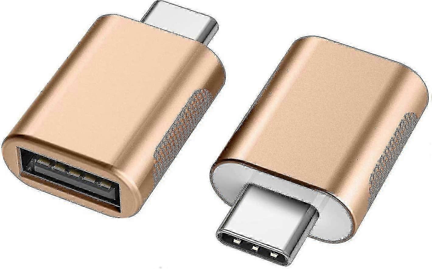 محول USB من النوع C إلى USB لأجهزة الكمبيوتر المحمولة والهواتف (2 عبوة)