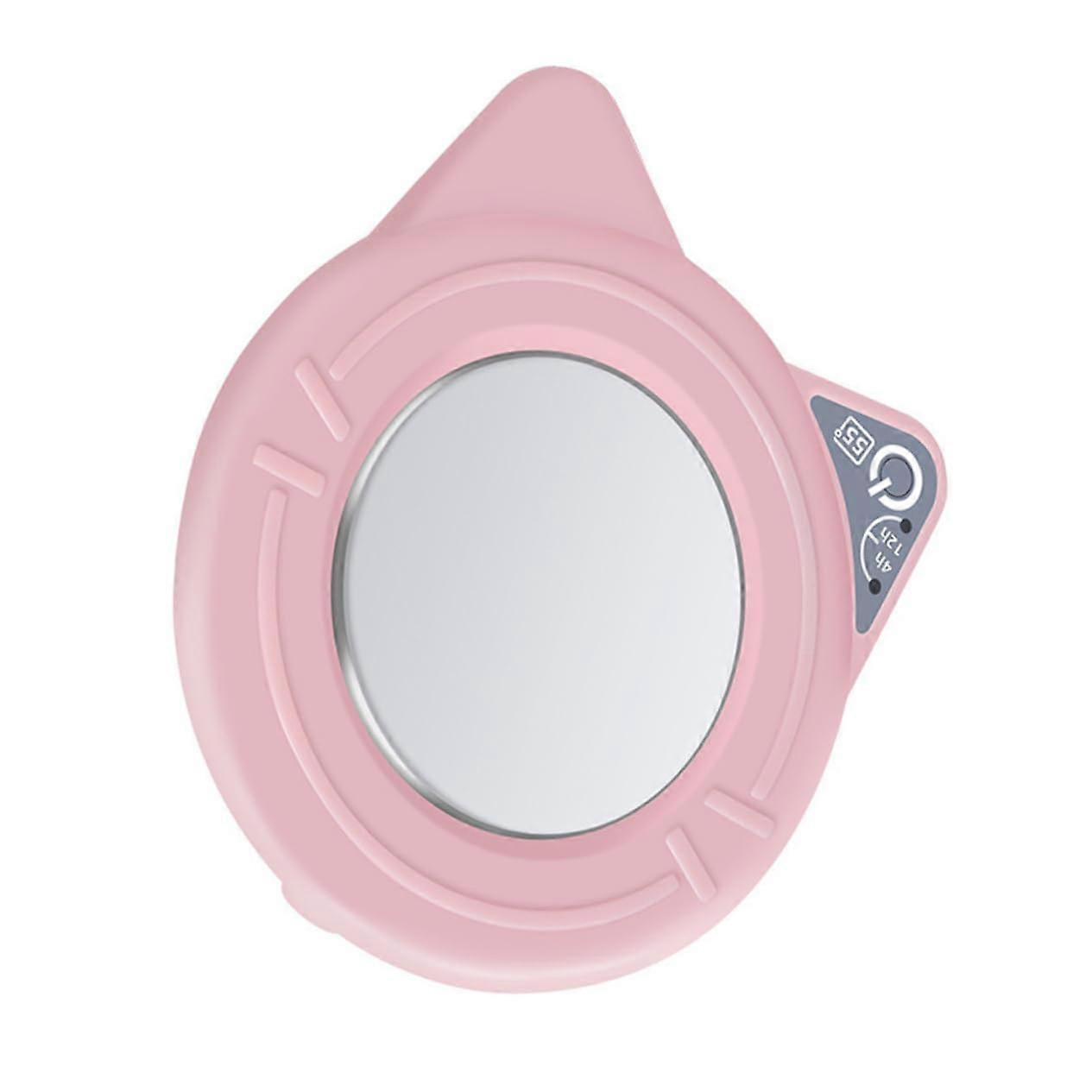 Cat Shaped USB Coffee Mug Warmer with Constant Temperature for Tea and Coffee Desk Use Pink