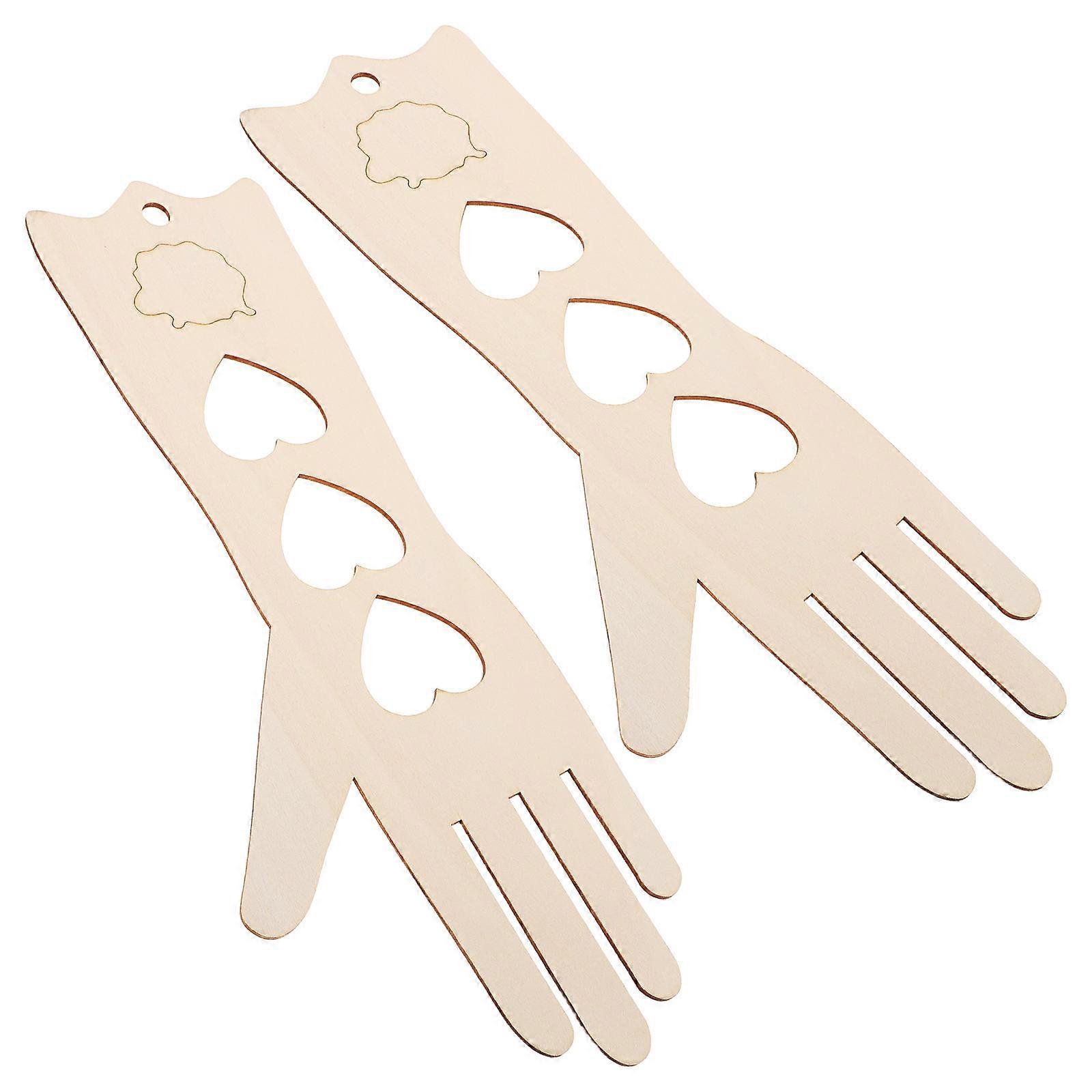 DIY Weaving Tools Wooden Glove Model for Home Use 1Pair of Knit Gloves