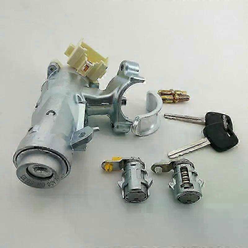 Ignition Lock Core Ignition Switch Steering Barrel Lock + Door Lock With 2 Keys Set For Toyota Hilux 1997-2005