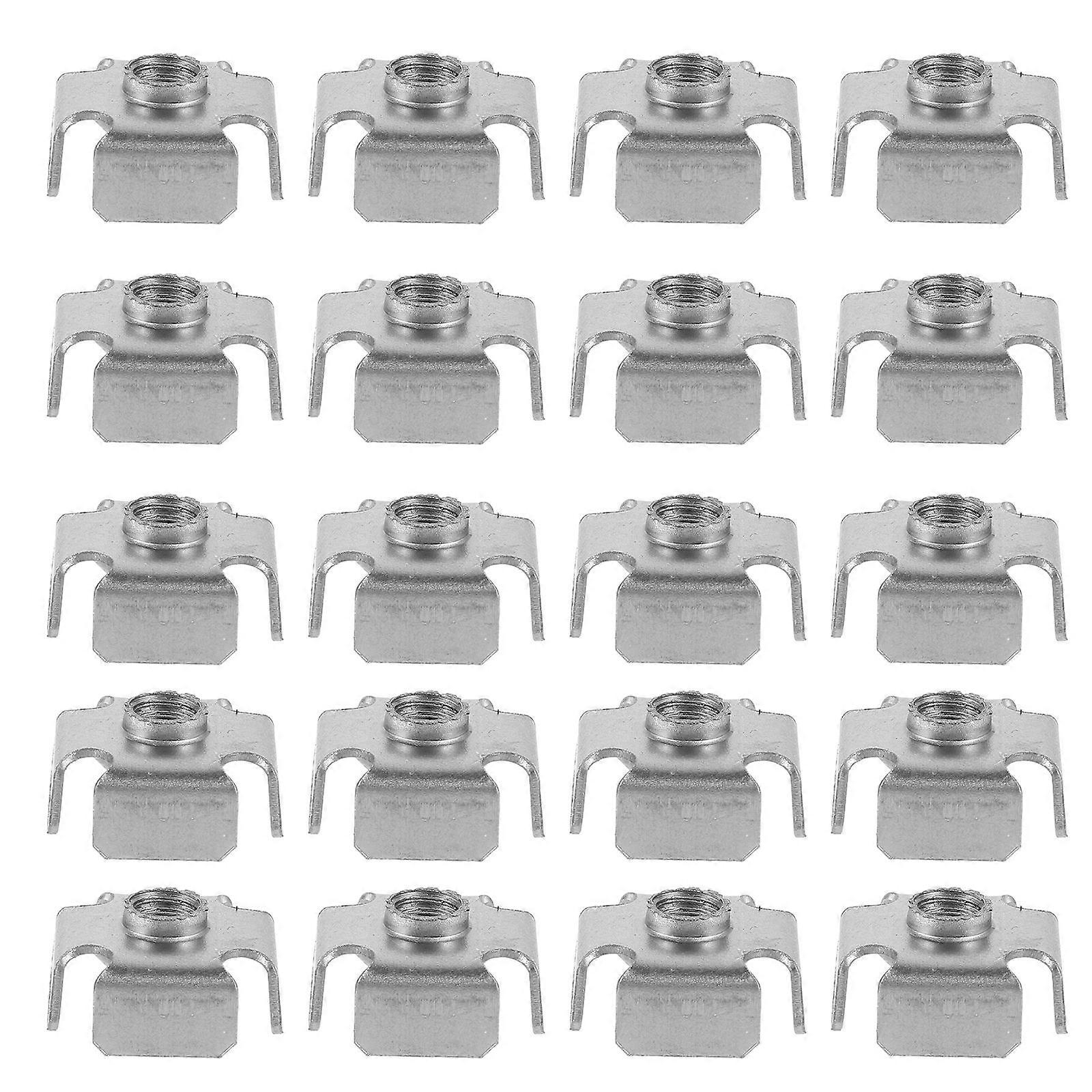 Square Tube Inserts Metal Threaded Nut Inserts for Repair 50Pcs