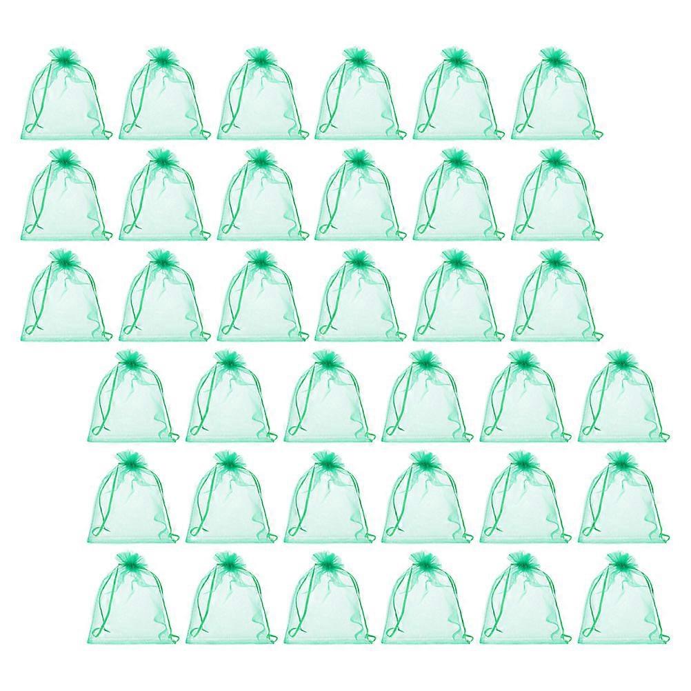 Reusable Fruit Netting Bags with Drawstring for Fruit Protection 50Pcs Green Garden