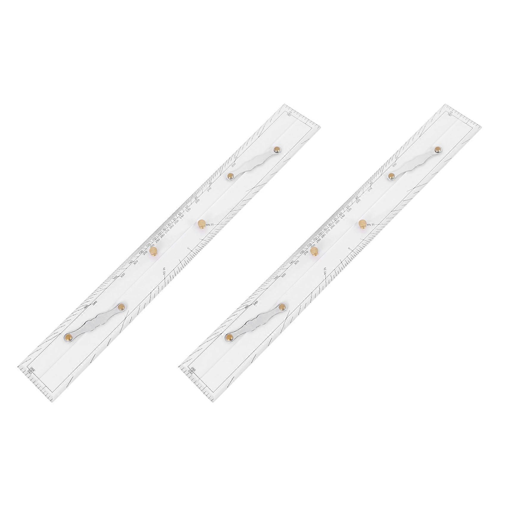 2X Marine Ruler Parallel Ruler Nautical Charts Parallel Ruler Mapping Points to Pull Parallel Ruler 600MM