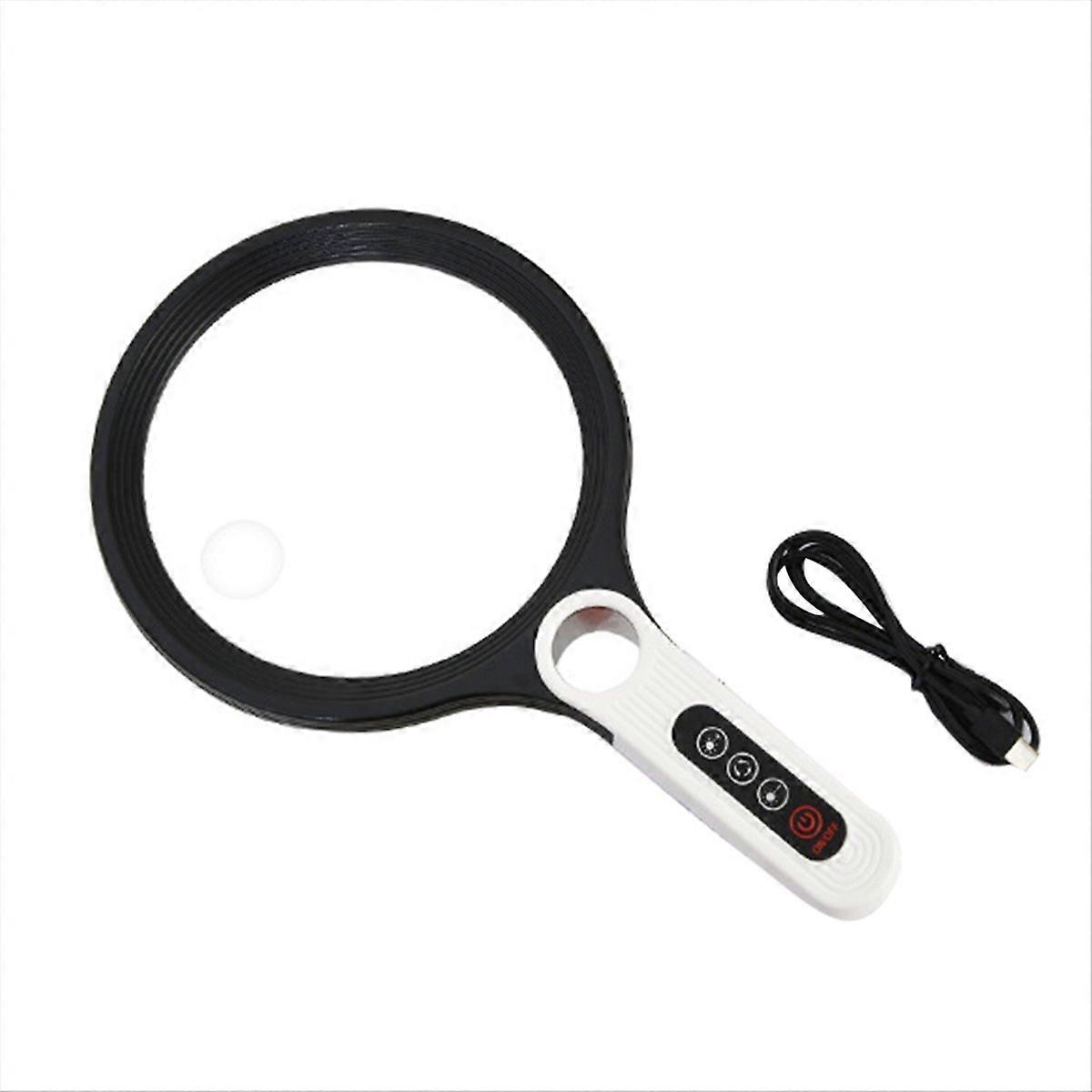 20X Professional Handheld Magnifying Glass Rechargeable Reading Lens