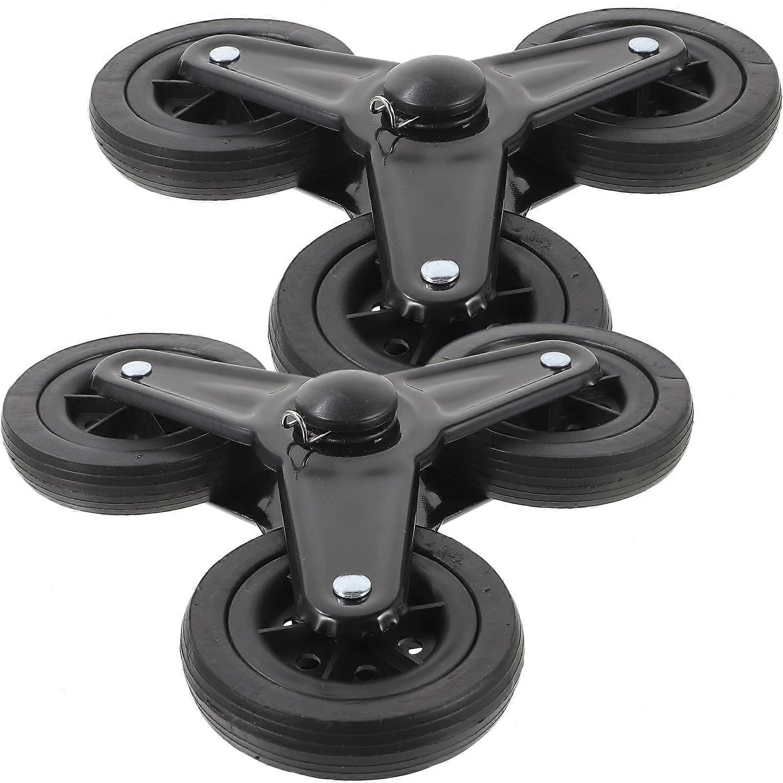 1 Pair Shopping Cart Wheels Trolley Caster Replacement Triangle Wheel