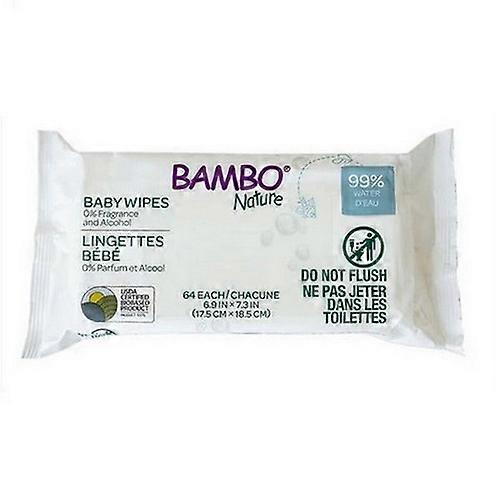 Bambo Nature Bambo Nature Water Based Wet Wipes, 64 Count