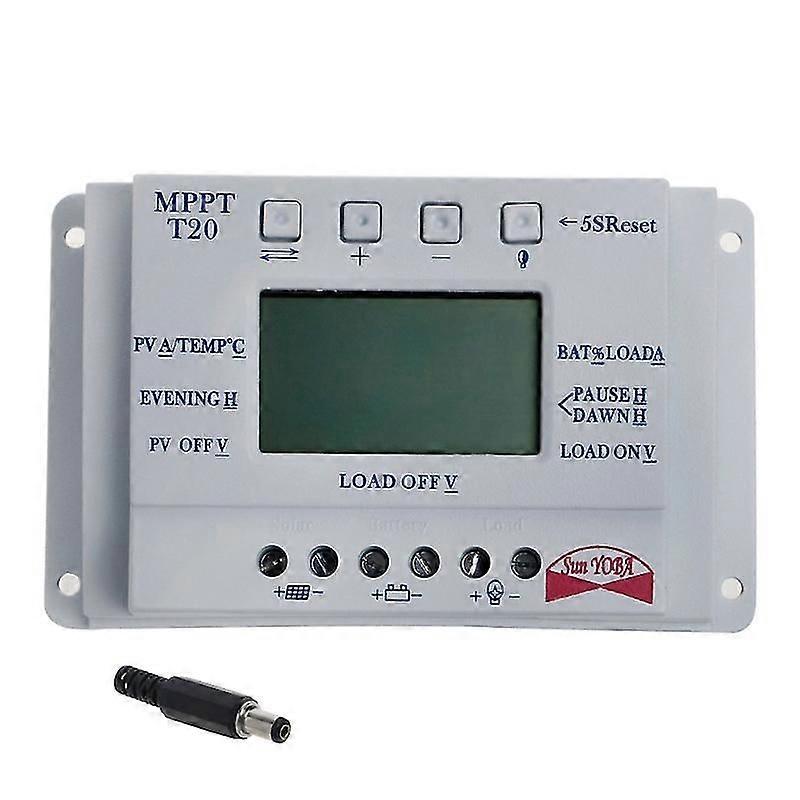 Lcd 20/30/40a 12v/24v Mppt Solar Panel Battery Regulator Charge Controller T20 3