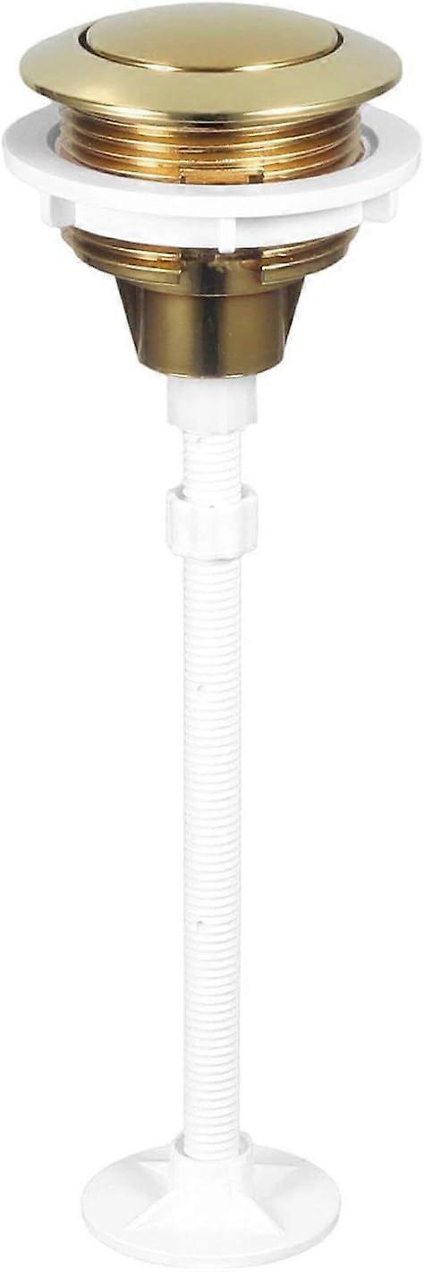 Toilet flush button, round tank button, simple press, easy installation, toilet replacement parts, home, gold